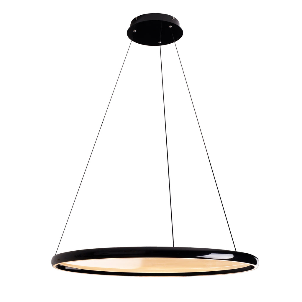 Maxlight Lampa wisząca Qled z pilotem - Metal + pmma - Czarny P0557