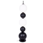 Maxlight Lampa podłogowa Tama - Metal + szkło mleczne - Czarny + biały F0058