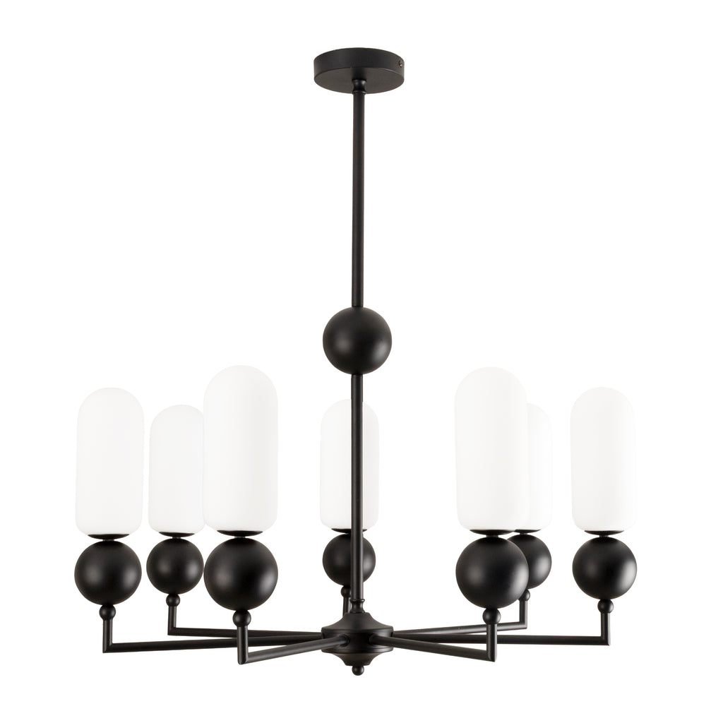 Maxlight Lampa wisząca Nova - Metal + szkło - Czarny P0632