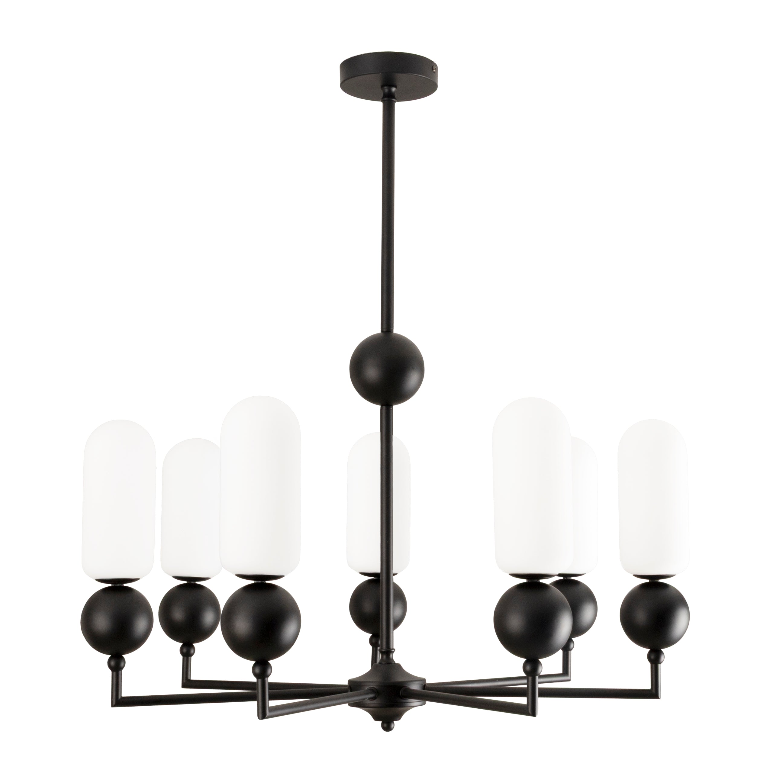 Maxlight Lampa wisząca Nova - Metal + szkło - Czarny P0632