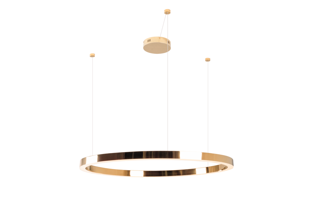 Maxlight Lampa wisząca Luxury 110cm - Stal nierdzewna + akryl - Złoty P0370D