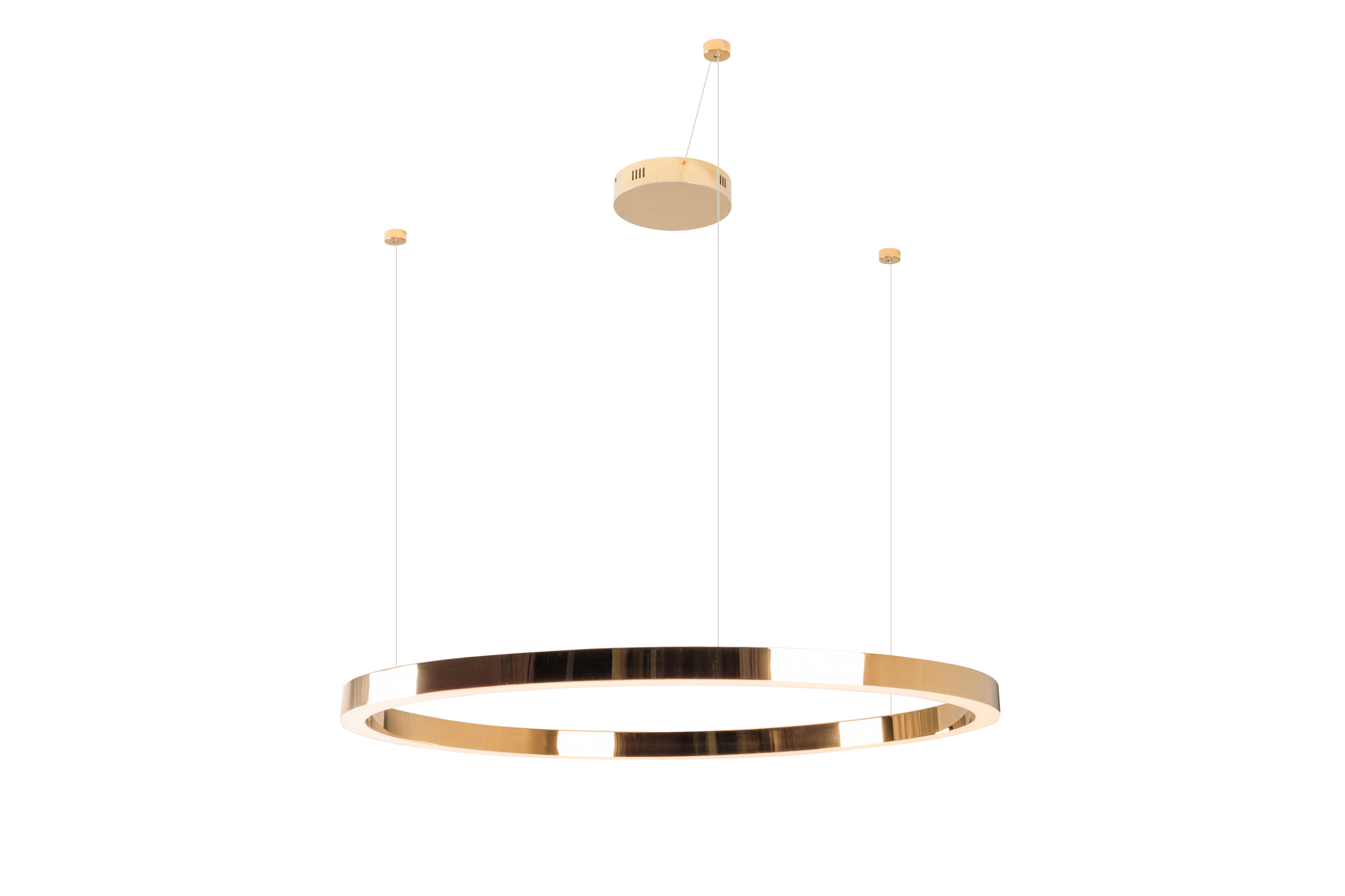 Maxlight Lampa wisząca Luxury 110cm - Stal nierdzewna + akryl - Złoty P0370D