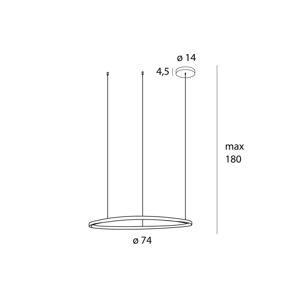 Maxlight Lampa wisząca Cayenne 80 cm - Metal - Miedź szczotkowana P0606D