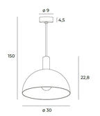 Maxlight Lampa wisząca Luisant - Aluminium + stal - Czarny P0473