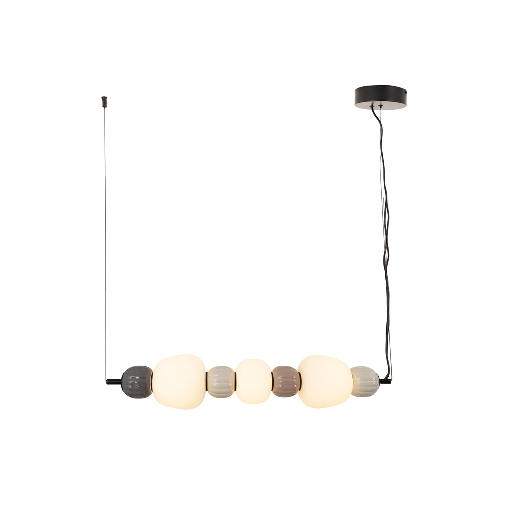 Maxlight Lampa wisząca Modern 28W - Metal + szkło - Czarny P0630