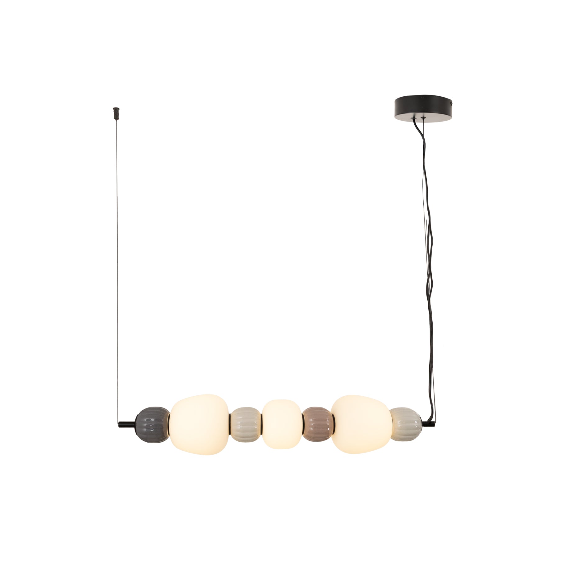 Maxlight Lampa wisząca Modern 28W - Metal + szkło - Czarny P0630