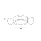 Maxlight Oprawa wpuszczana Spilio, do skompletowania z modułem HM190 i zasilaczem HT190 - Aluminium - Biały H190.02