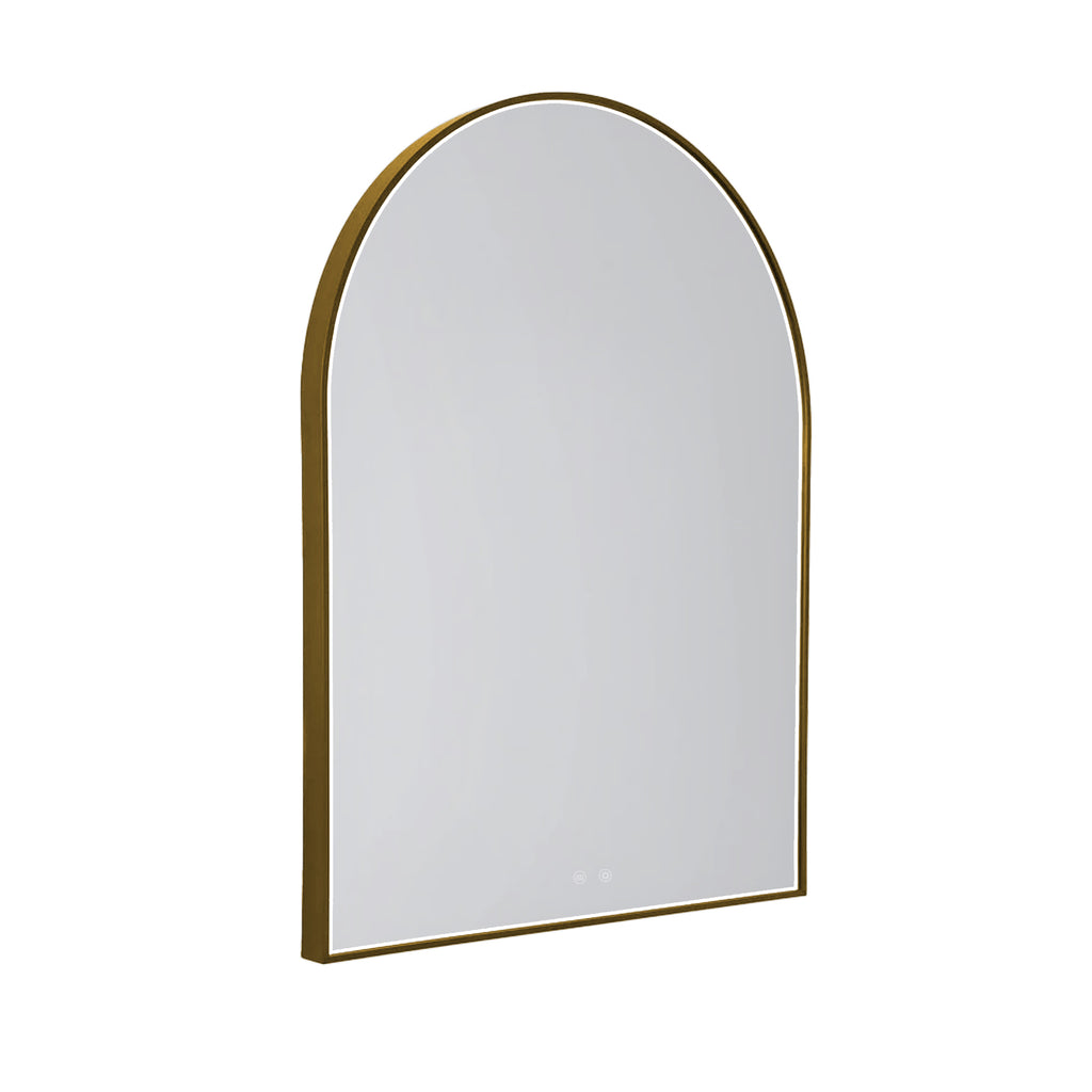Maxlight Lustro Mirror Półokrąg - Metal + szkło - Złoty szczotkowany W0386