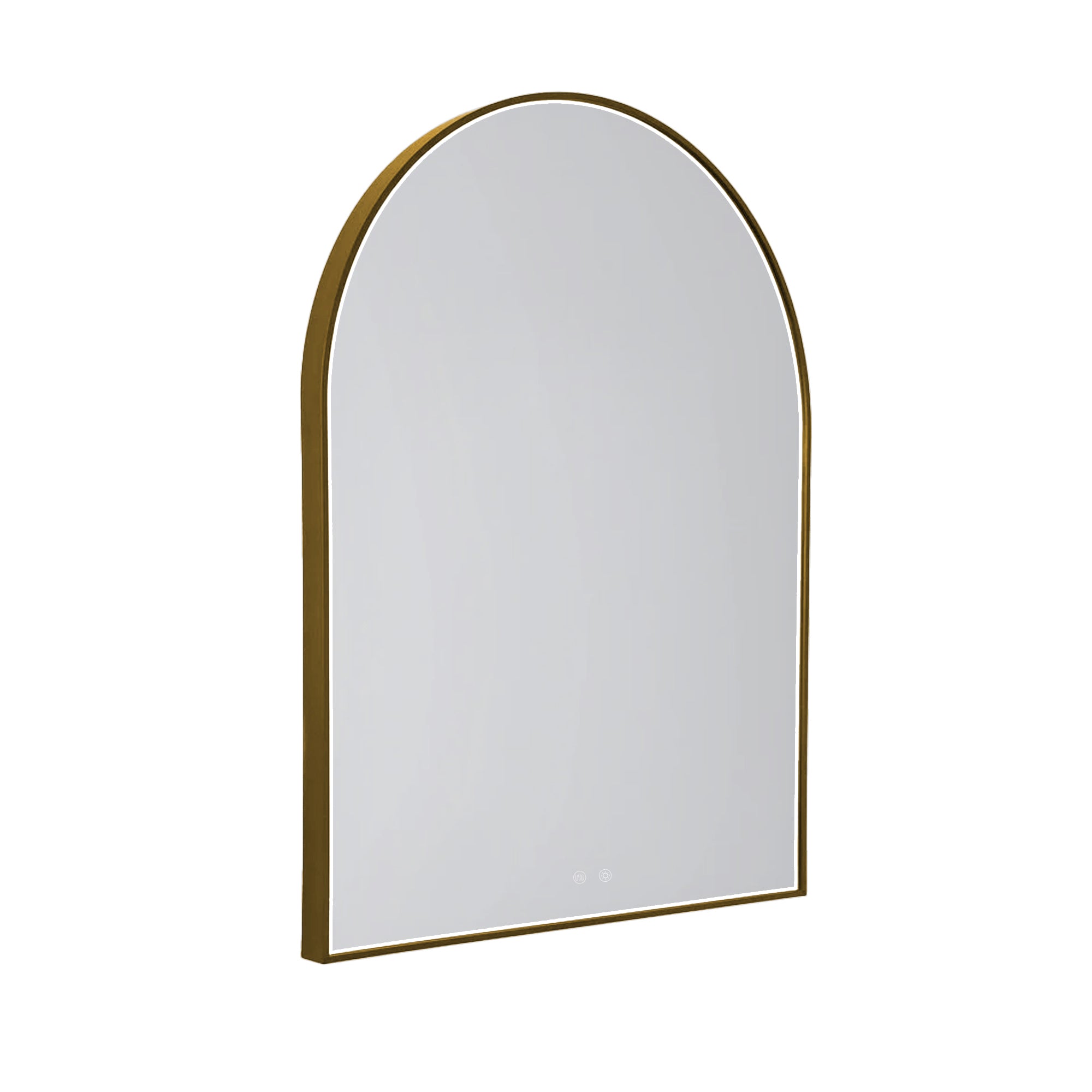 Maxlight Lustro Mirror Półokrąg - Metal + szkło - Złoty szczotkowany W0386