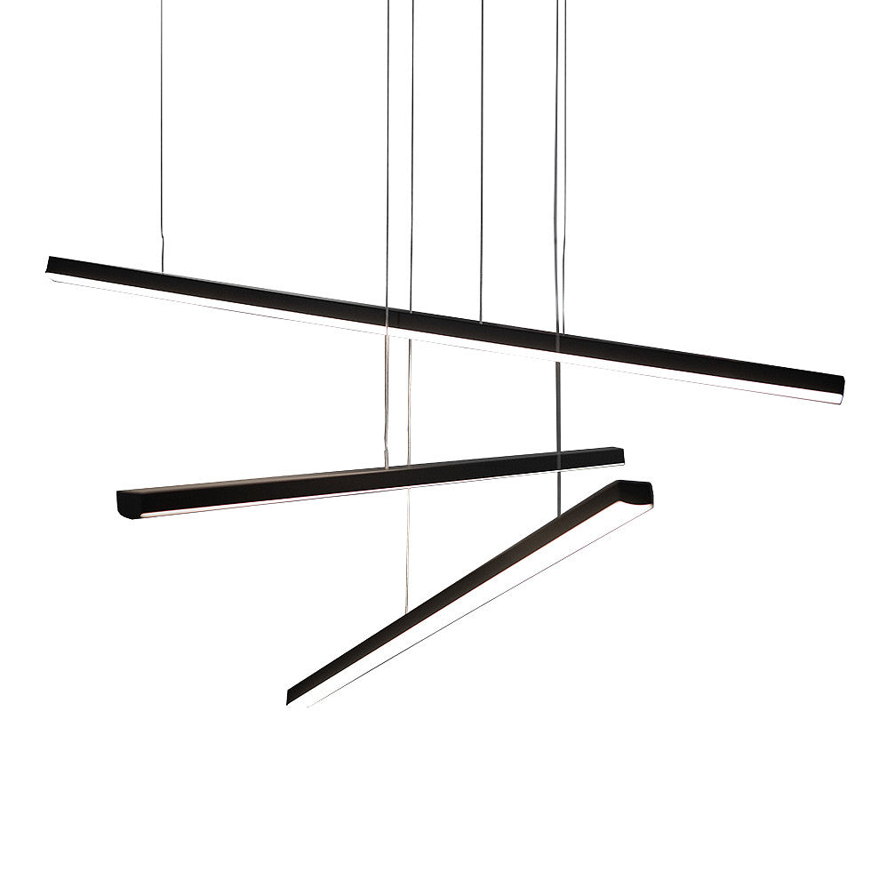 Maxlight Lampa wisząca Trio III - Stal nierdzewna + akryl - Czarny P0311D