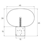 Maxlight Lampa stołowa Moonstone - Marmur + szkło - Szkło bursztynowe + biały marmur T0056