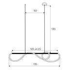 Maxlight Lampa wisząca Laguna - Metal, silikon - Złoty P0614