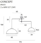 Maxlight Lampa wisząca Concept - Metal - Czarny P0455