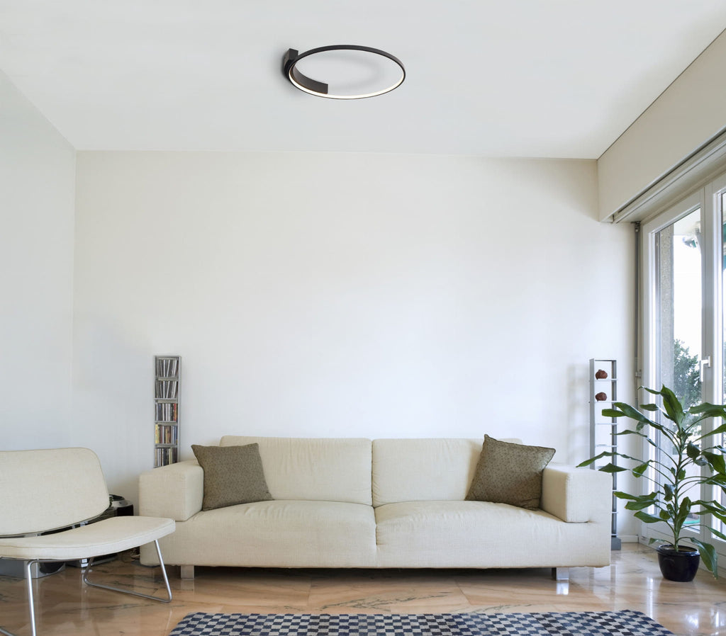 Maxlight Plafon Velvet 40cm - Aluminium + silikon - Czarny C0199