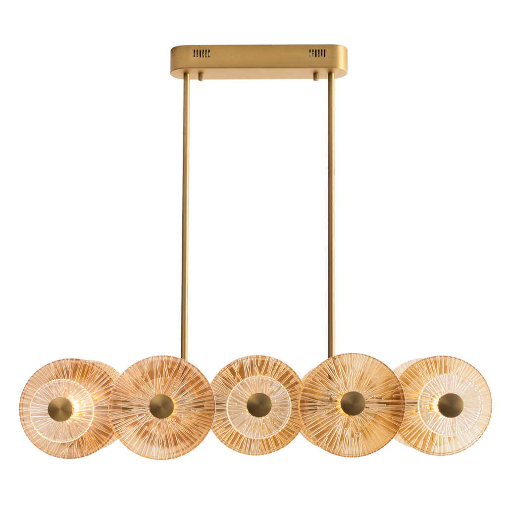 Maxlight Lampa wisząca Allure - Metal + szkło - Złoty matowy P0643