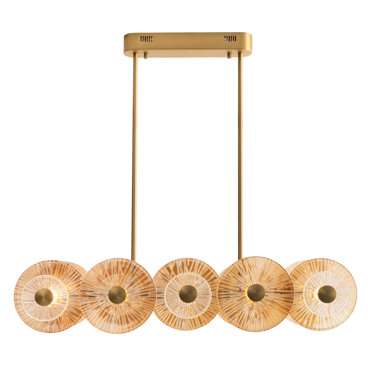 Maxlight Lampa wisząca Allure - Metal + szkło - Złoty matowy P0643