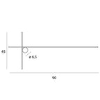 Maxlight Kinkiet Arne - Aluminium + akryl - Czarny W0370