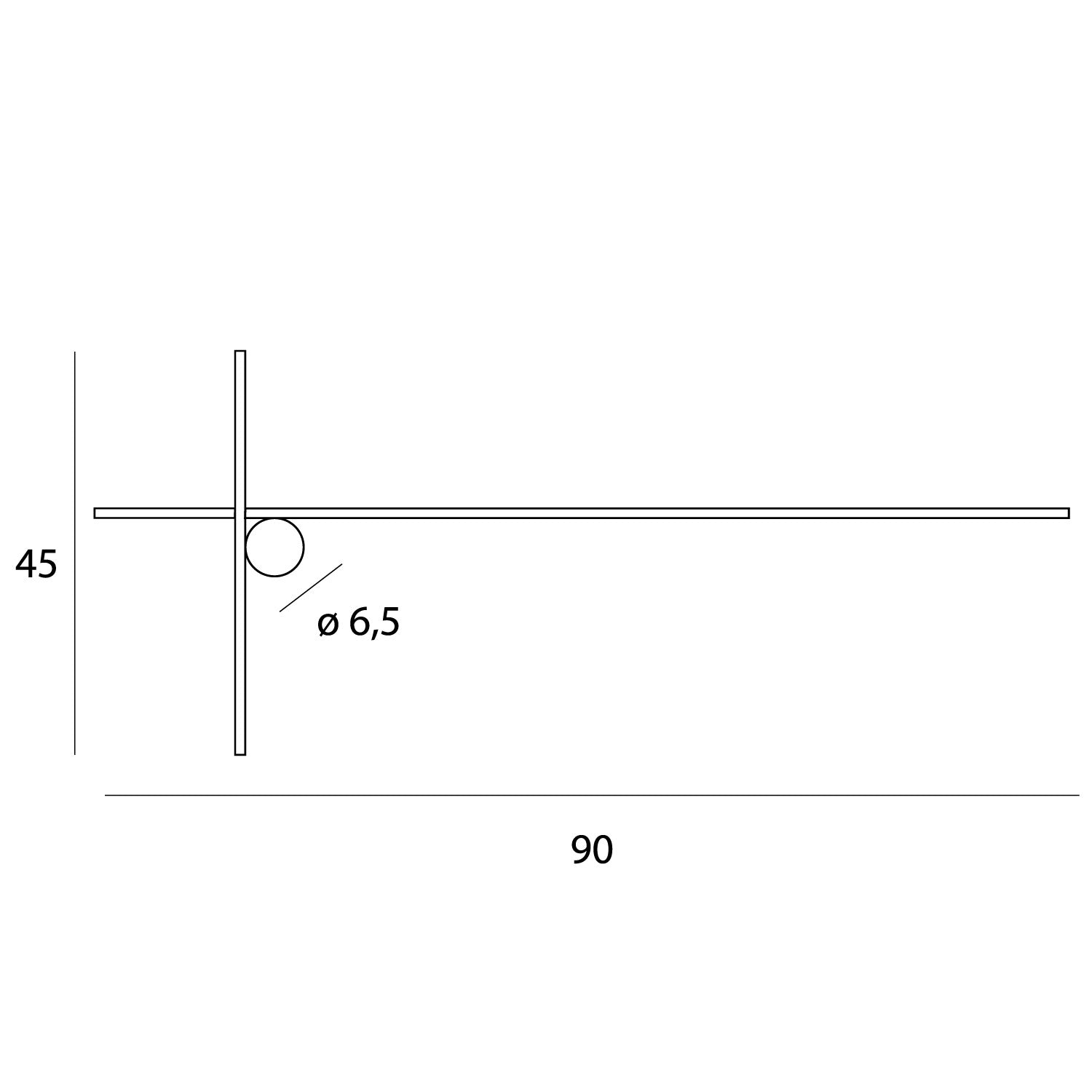 Maxlight Kinkiet Arne - Aluminium + akryl - Czarny W0370
