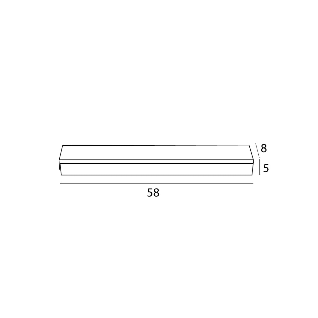 Maxlight Oprawa natynkowa Flex 58 cm - Aluminium - Czarny C0259