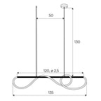Maxlight Lampa wisząca Laguna - Metal + silikon - Czarny P0512