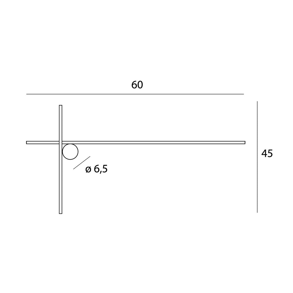 Maxlight Kinkiet Arne - Aluminium + akryl - Czarny W0369