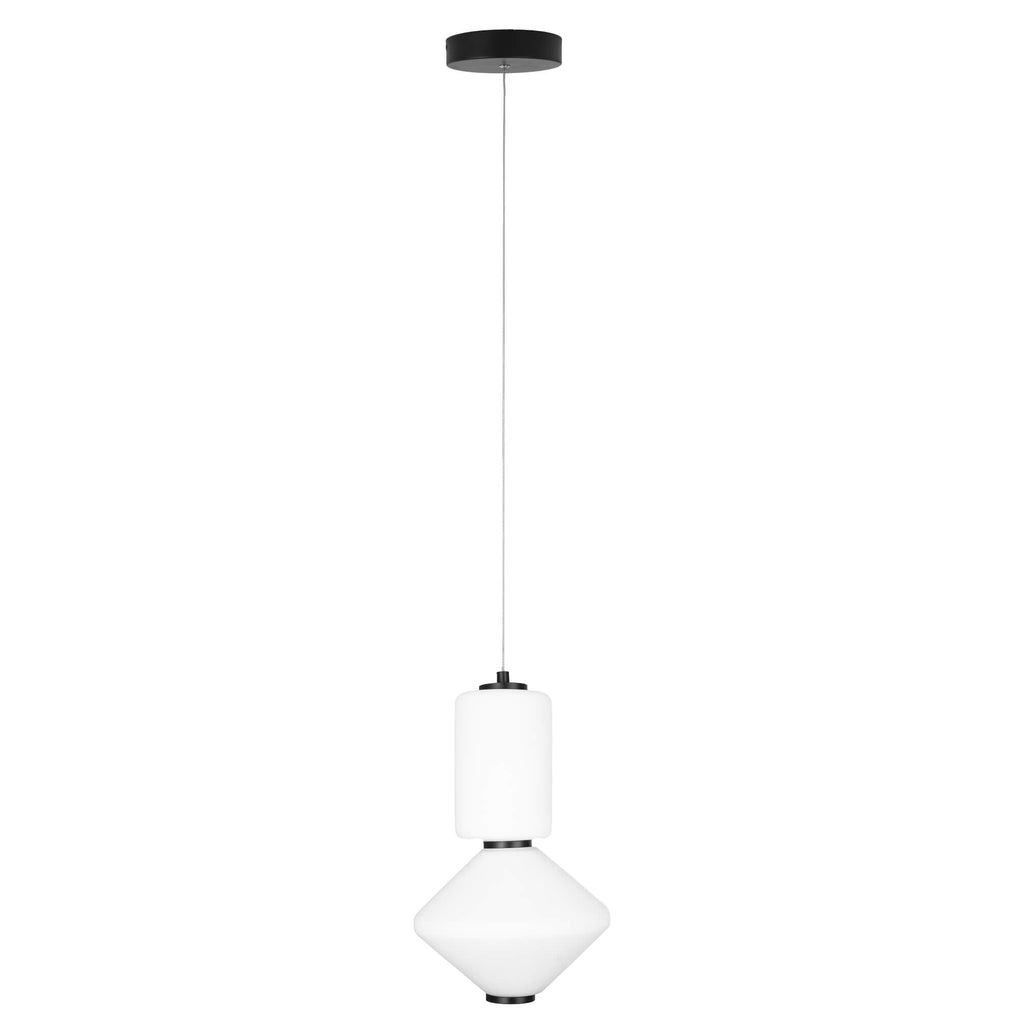 Maxlight Lampa wisząca Akiko - Metal + szkło mleczne - Czarny P0467
