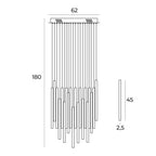 Maxlight Lampa wisząca Organic - Stal nierdzewna + akryl - Złoty szczotkowany P0476D