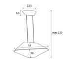 Maxlight Lampa wisząca Carbon - Filc - Żółty + szary P0569