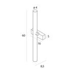 Maxlight Kinkiet Thora - Metal - Czarny W0420D