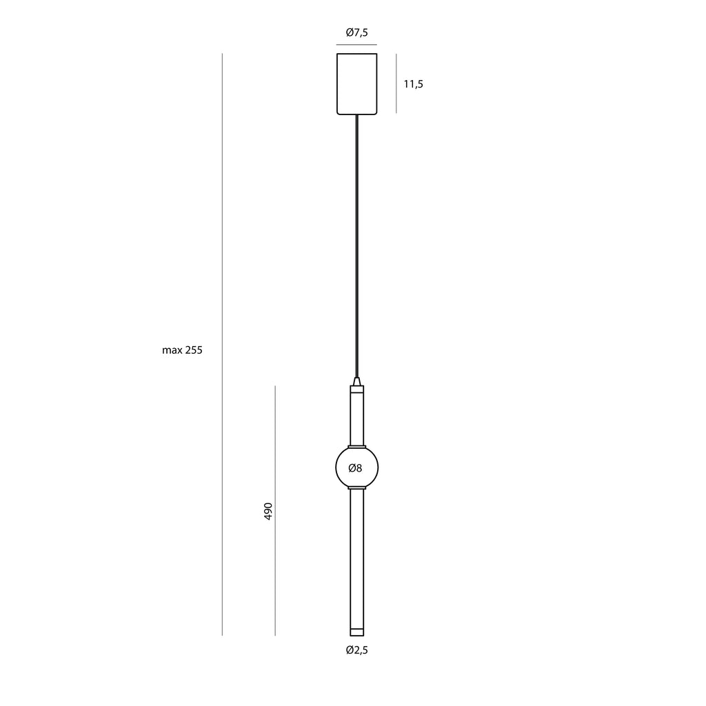 Maxlight Lampa wisząca Verdes - Marmur szmaragdowy P0612