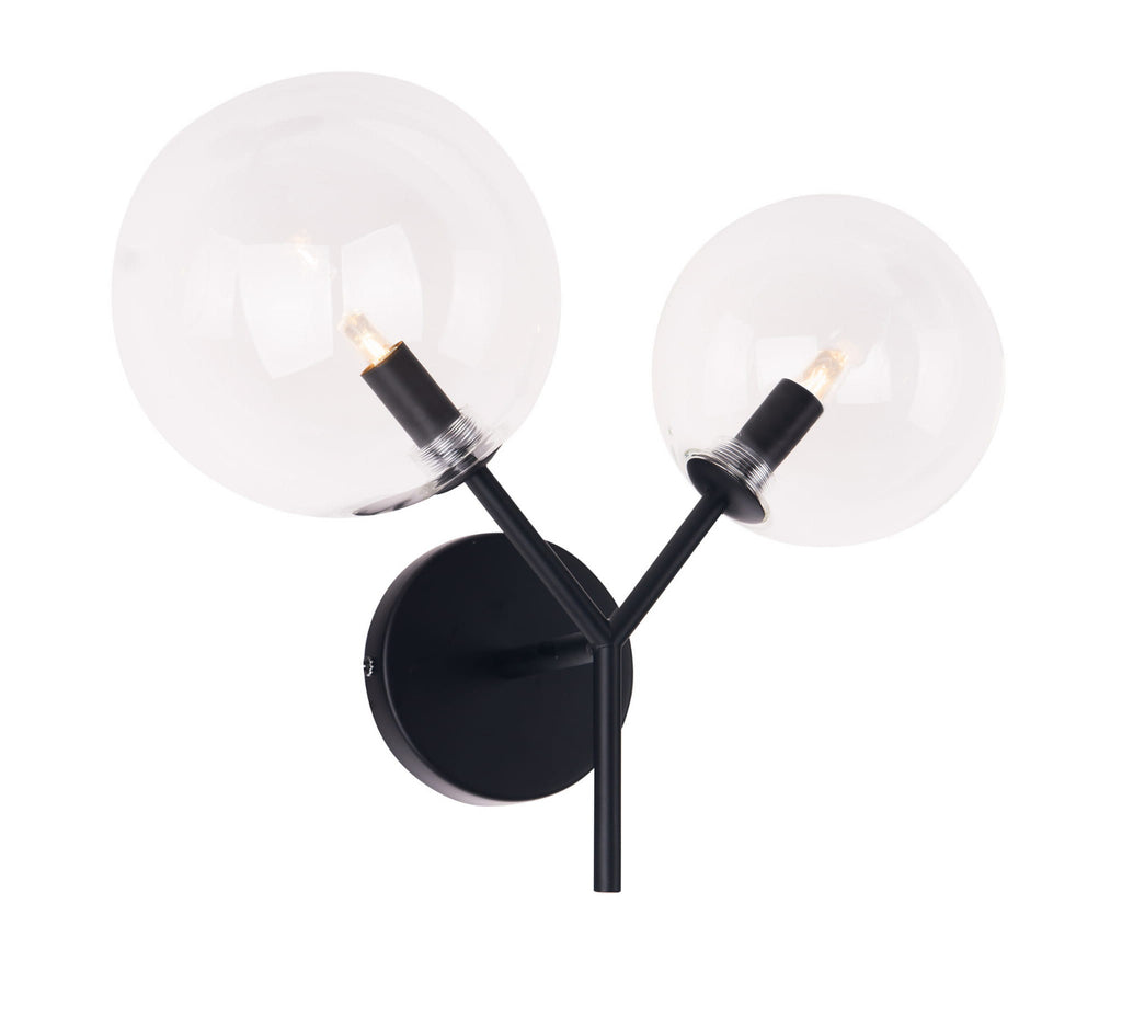 Maxlight Kinkiet Lollipop - Metal + szkło - Czarny W0277