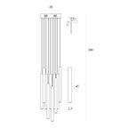 Maxlight Lampa wisząca Organic - Stal nierdzewna + akryl - Złoty szczotkowany P0524D