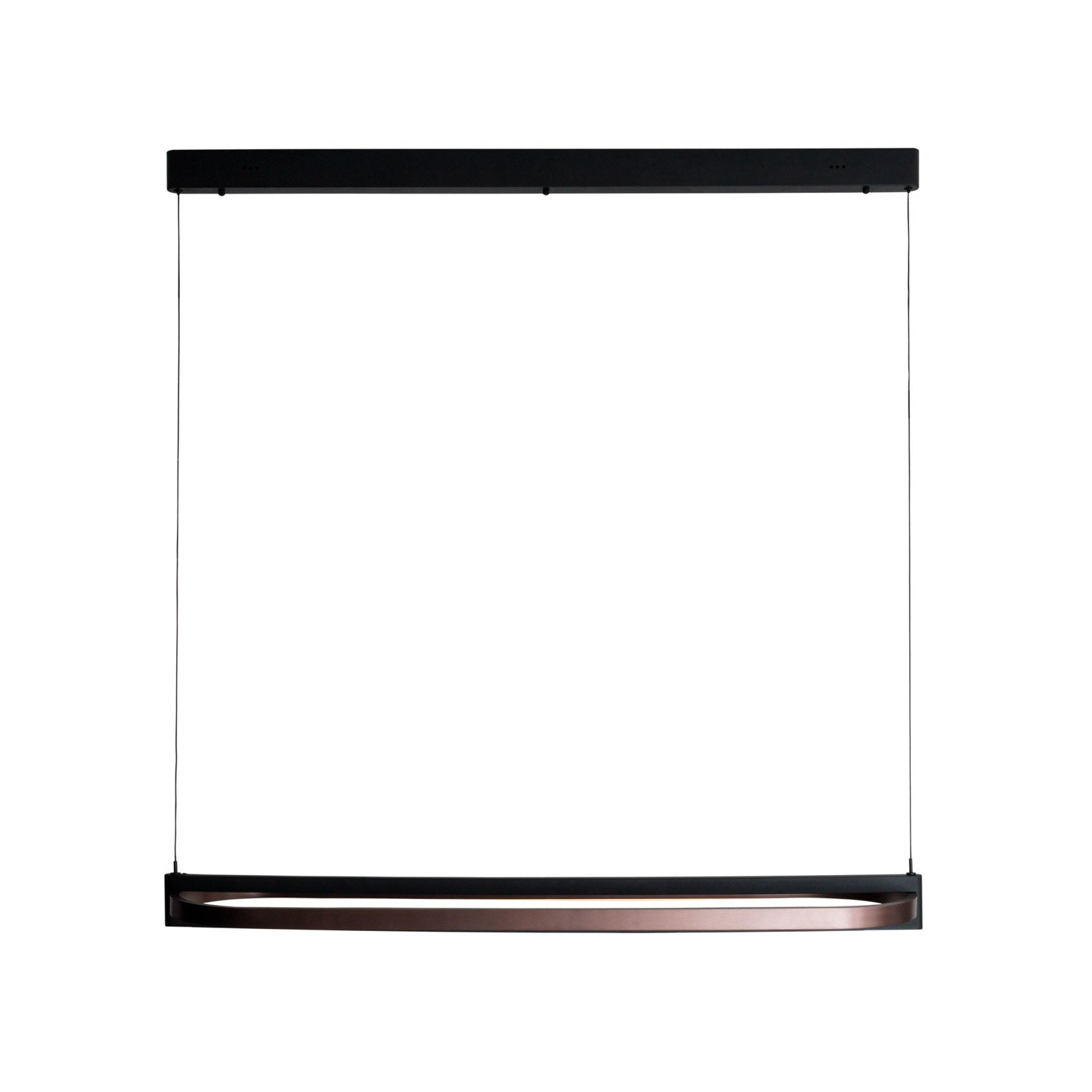 Maxlight Lampa wisząca Singapur Oval - Metal - Czarny + brąz P0553