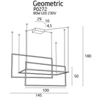 Maxlight Lampa wisząca Geometric - Metal + akryl - Biały P0272