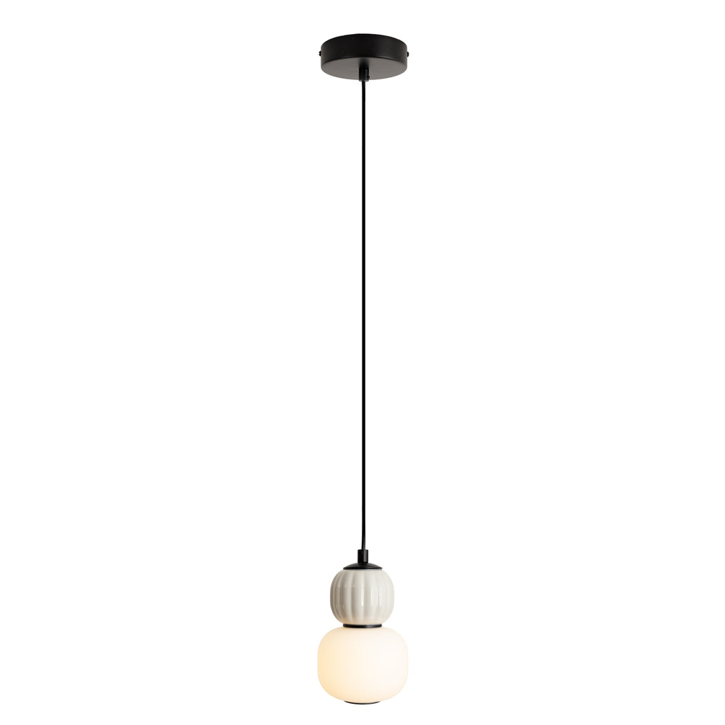 Maxlight Lampa wisząca Modern 5W - Metal + szkło - Czarny P0624