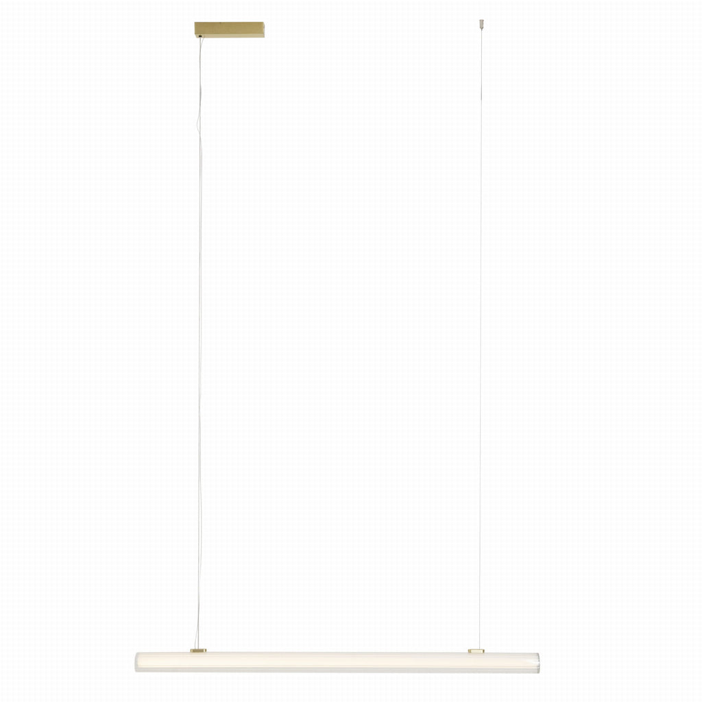 Maxlight Lampa wisząca Fayette 121cm - Aluminium + pc + szkło - Złoty P0622