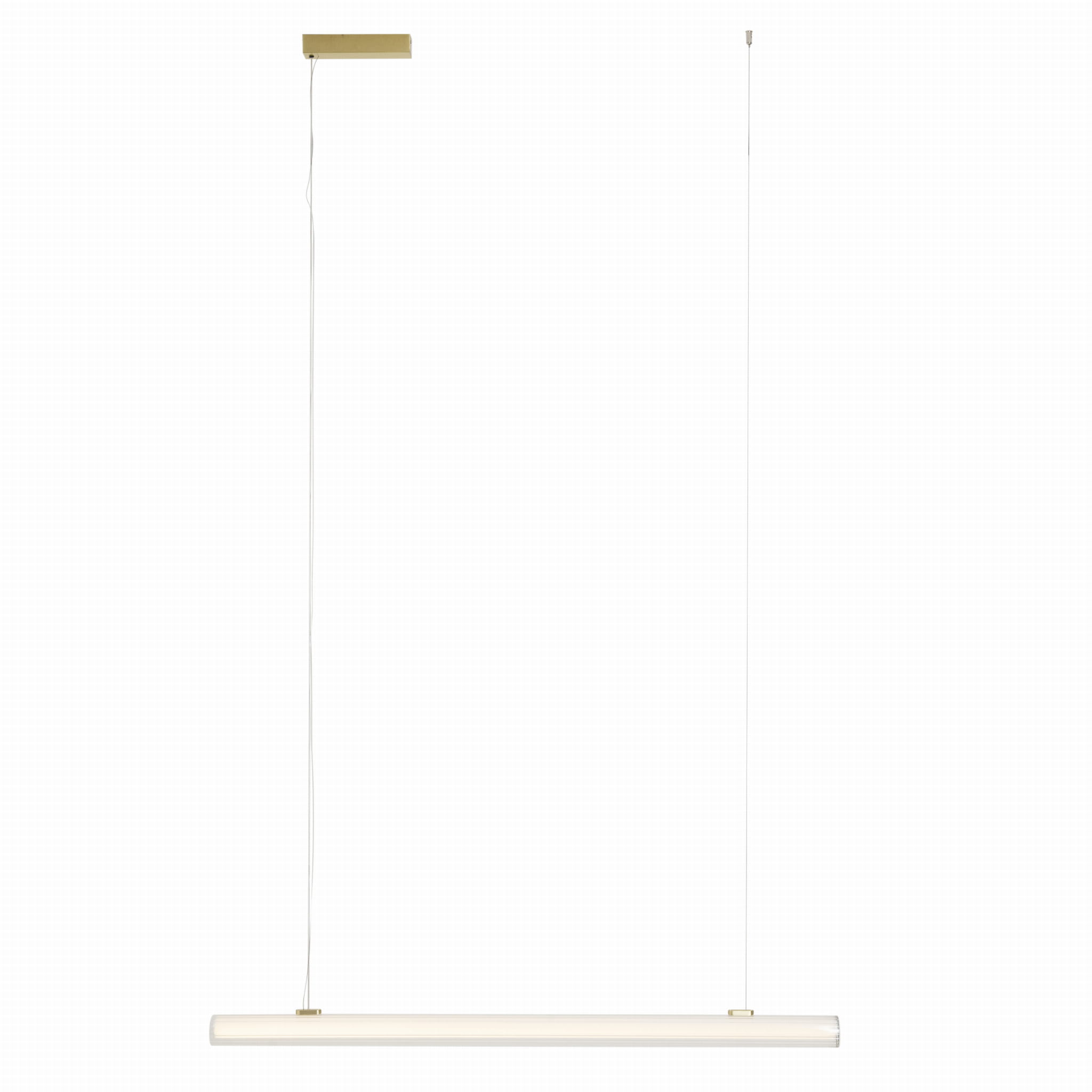 Maxlight Lampa wisząca Fayette 121cm - Aluminium + pc + szkło - Złoty P0622