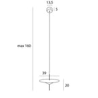 Maxlight Lampa wisząca Cone II - Metal + szkło mleczne - Czarny P0555