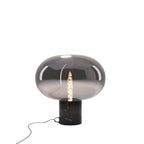 Maxlight Lampa stołowa Moonstone - Marmur + szkło - Szkło dymione + czarny marmur T0057