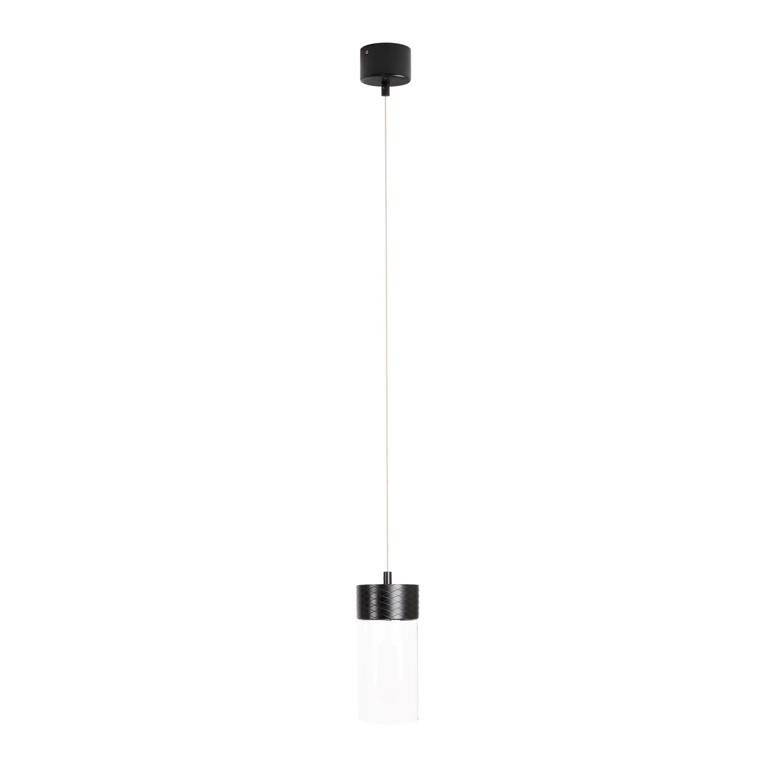 Maxlight Lampa wisząca Fusion - Metal + szkło - Czarny P0640