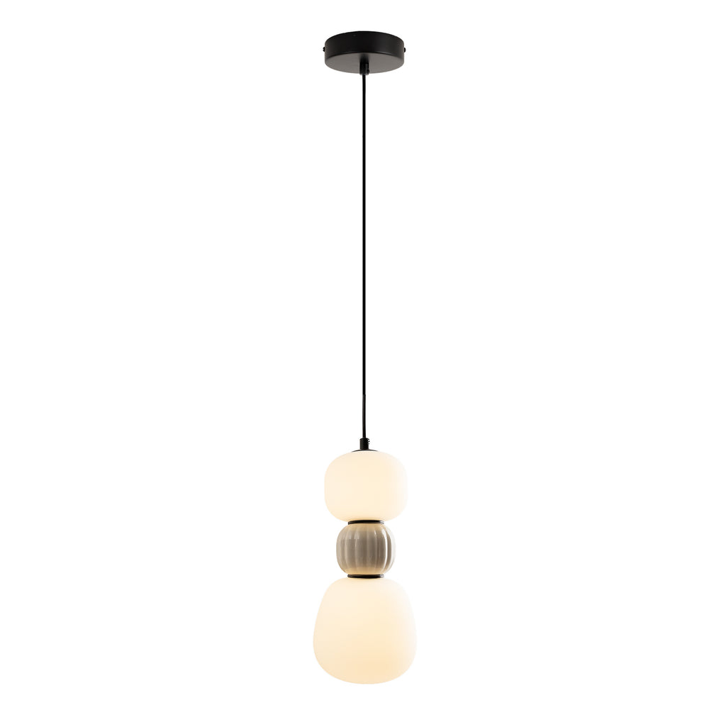 Maxlight Lampa wisząca Modern 13W - Metal + szkło - Czarny P0627
