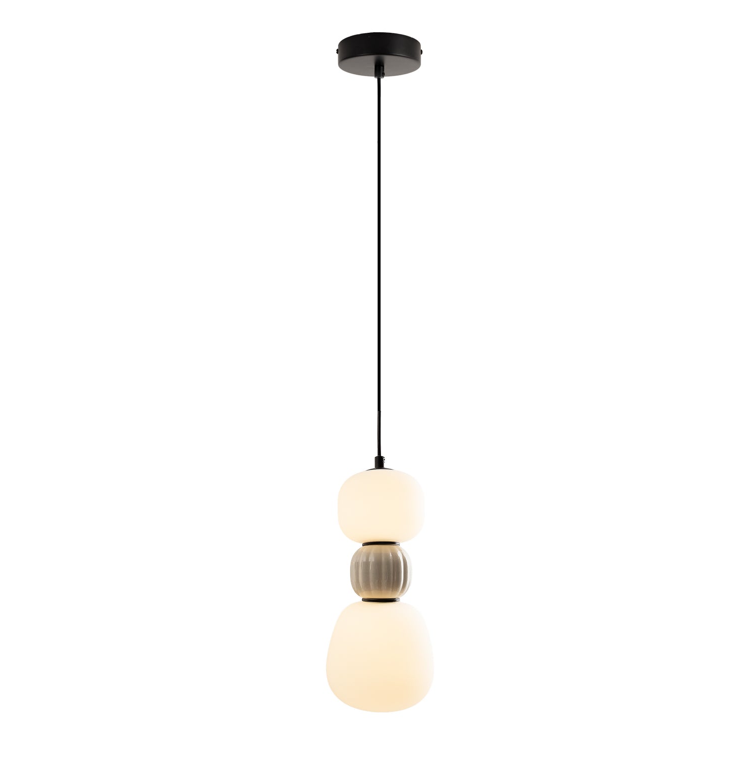 Maxlight Lampa wisząca Modern 13W - Metal + szkło - Czarny P0627