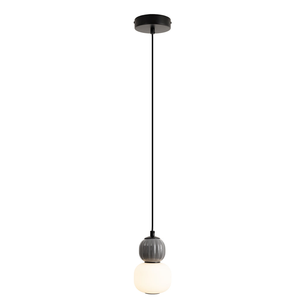 Maxlight Lampa wisząca Modern 5W - Metal + szkło - Czarny P0626