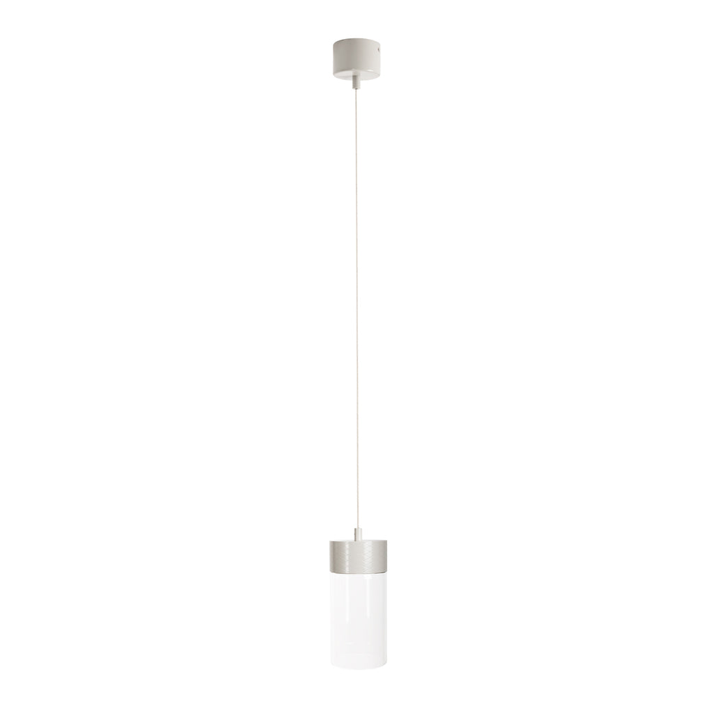 Maxlight Lampa wisząca Fusion - Metal + szkło - Szary RAL 7044 P0639