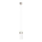 Maxlight Lampa wisząca Fusion - Metal + szkło - Szary RAL 7044 P0639