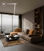 Maxlight Lampa wisząca Trio III - Stal nierdzewna + akryl - Czarny P0311