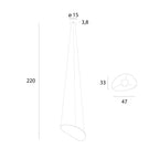 Maxlight Lampa wisząca Empire 17W - Metal + akryl - Chrom P0636D