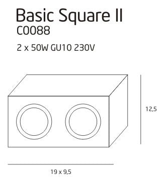 Maxlight Plafon Basic Square - Metal - Biały C0088