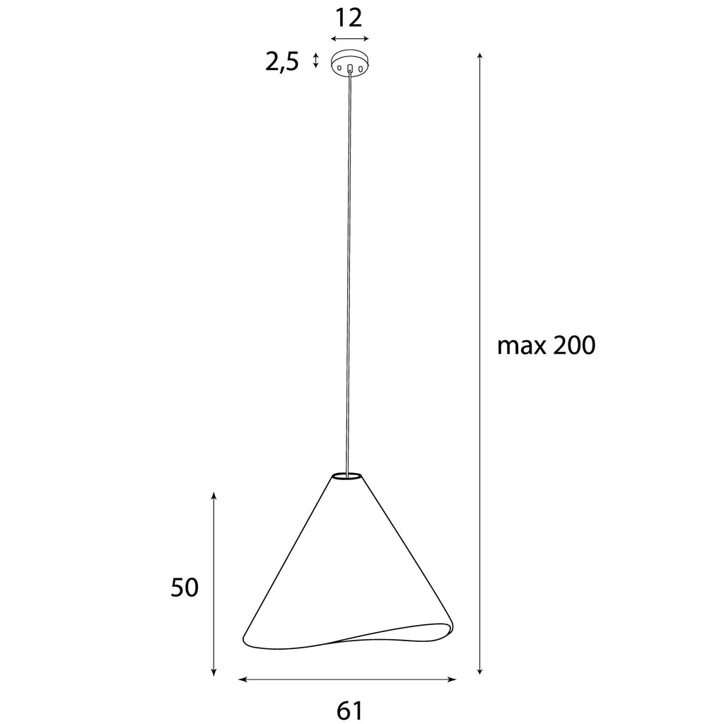 Maxlight Lampa wisząca Sakura - Metal + drewno - Ciemne drewno orzechowe P0610