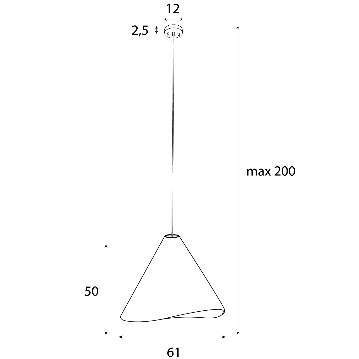Maxlight Lampa wisząca Sakura - Metal + drewno - Ciemne drewno orzechowe P0610